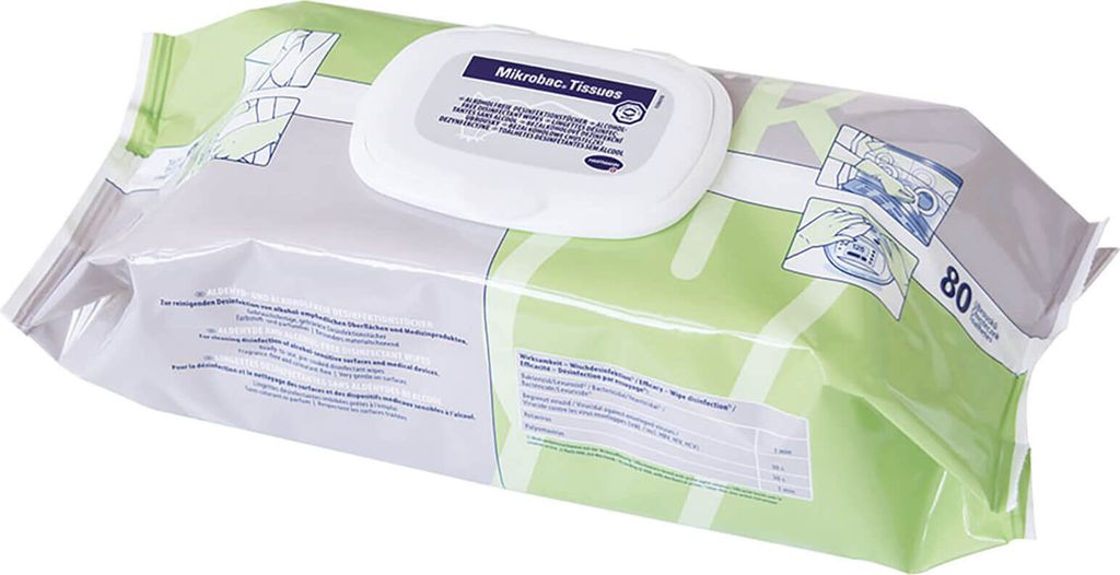 A package of wet wipes on a white background.