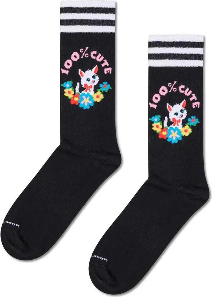 Happy Socks 100% Cute Sneaker Crew-socken Schwarz EU 36-40 Herren,Damen Schwarz EU 36-40
