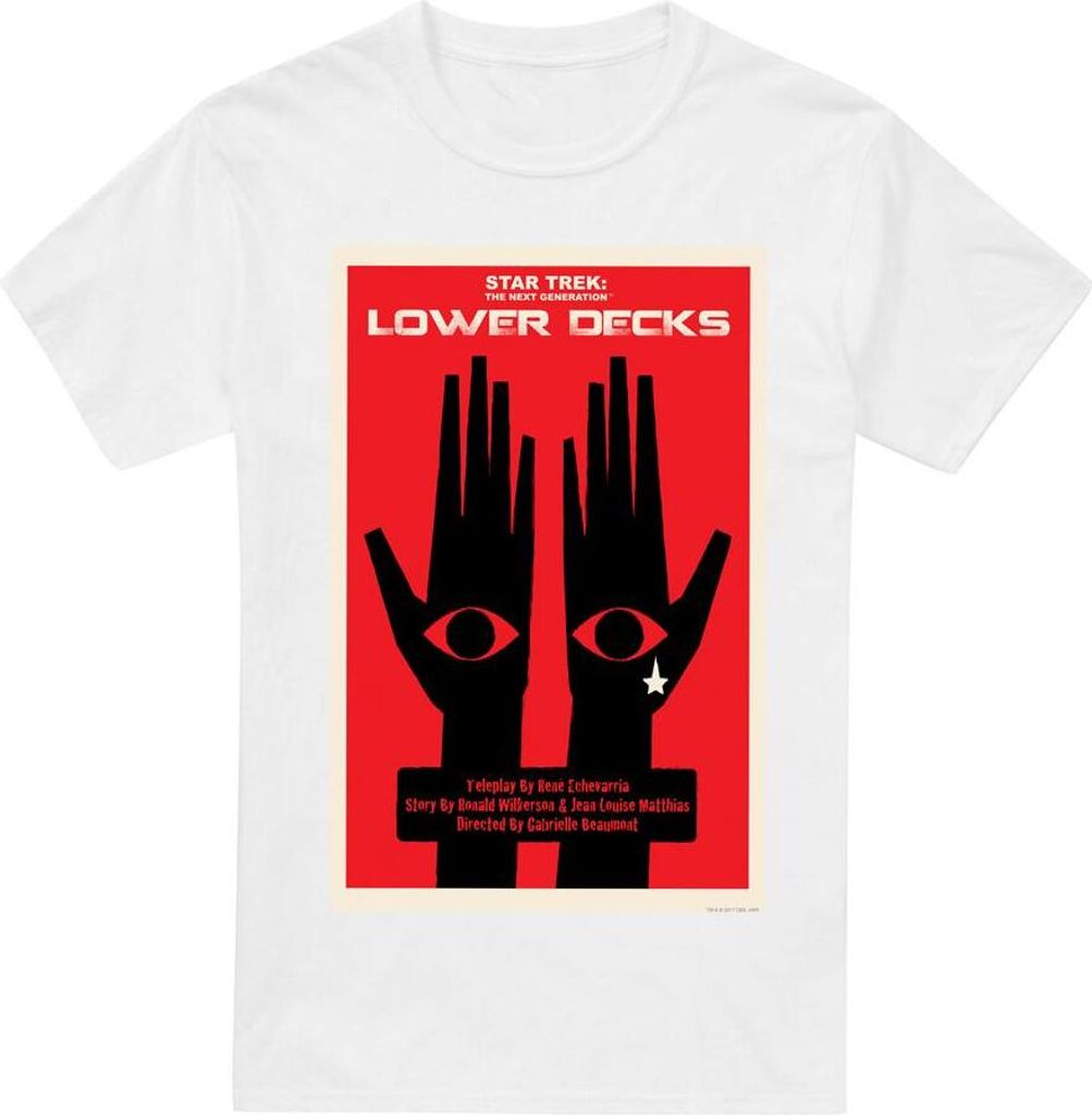 Star Trek - "The Next Generation Season 7 Episode 15" T-Shirt für Herren TV5481 (5XL) (Weiß)