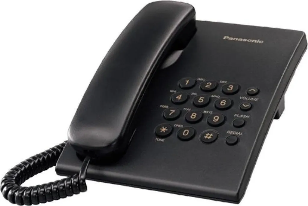 Téléphone de Bureau Panasonic KX-TS500 Noir : Idéal Usage Professionnel