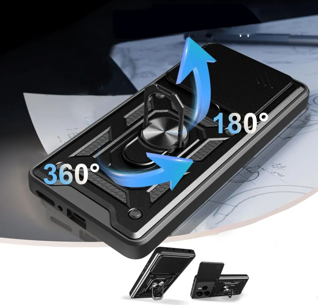 Tech-Protect Camshield Pro Xiaomi Redmi Note 14 5G Nero Opaco - Cover Blindata - 11