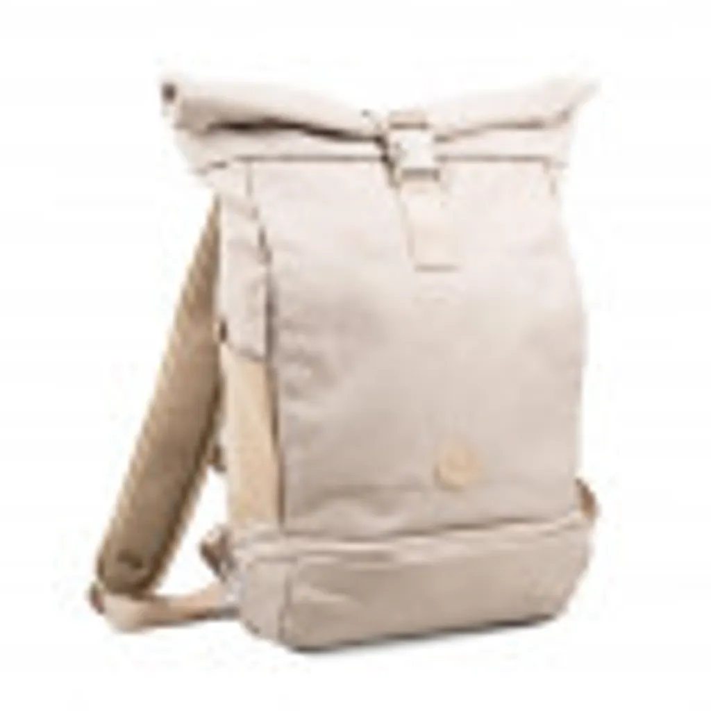 Zaino Sostenibile Roll-top Beige - Eco-friendly per PC e City Life