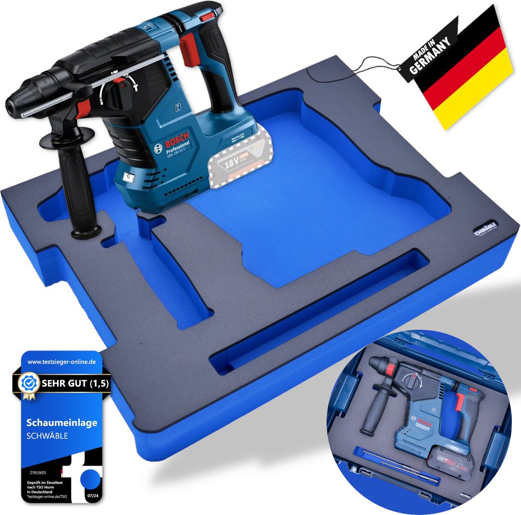 SCHWÄBLE Schaumeinlage Schaumstoffeinlage für Bosch Akku-Bohrhammer GBH18V-24