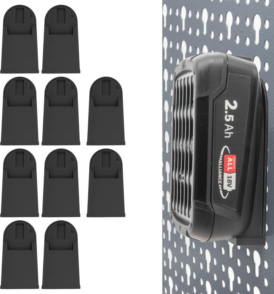 10x Akkuhalter für Bosch PBA ALL 18V für Küpper Lochwand Halterung Akku Halter Wand