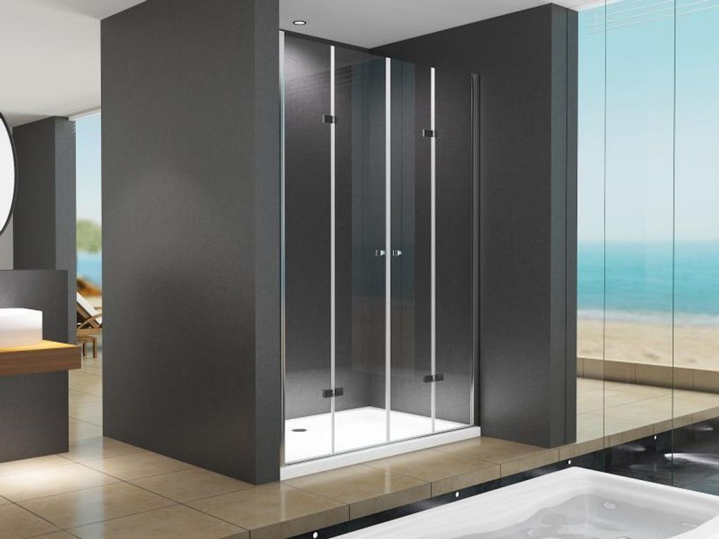 BuyLando Caroline 155x195 cm Duschtür Nischendusche Klarglas