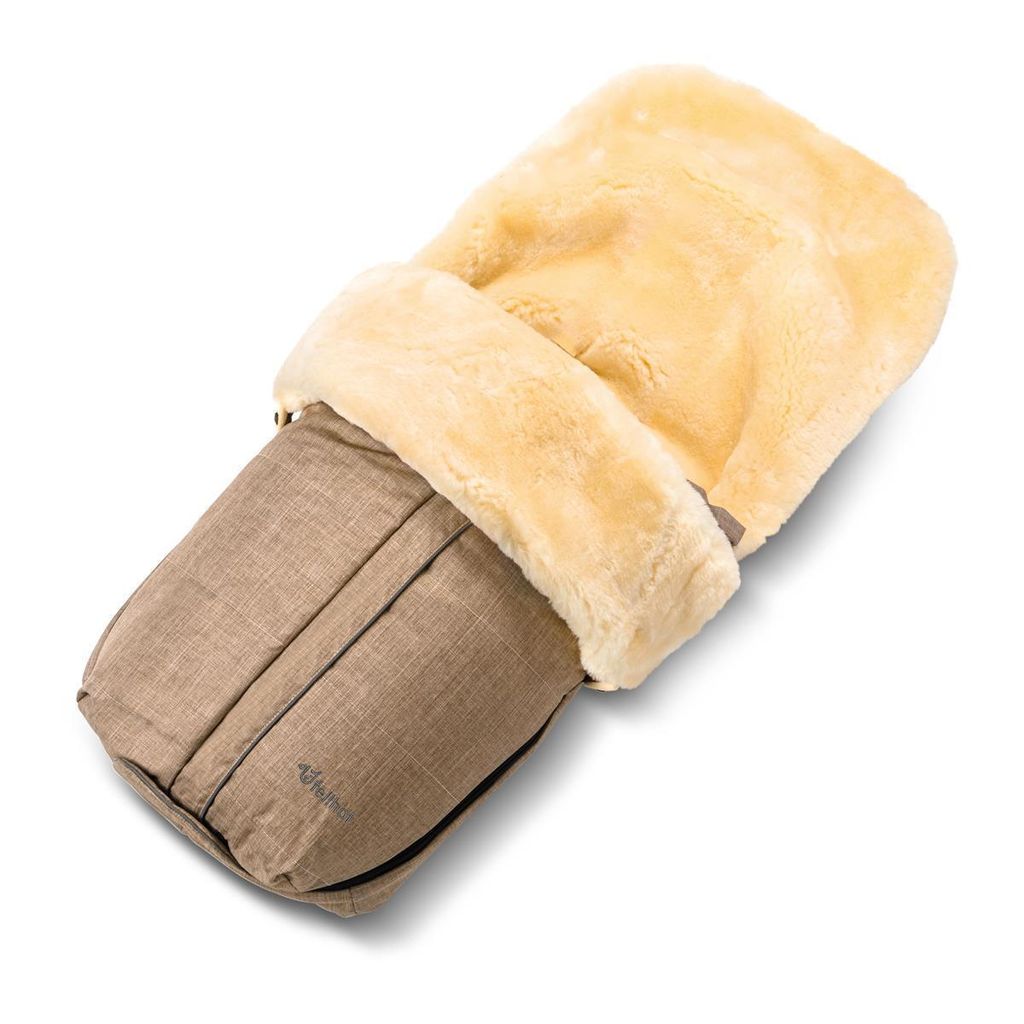 Fellhof Lammfell Fußsack Aspen, Farben:Beige-Melange