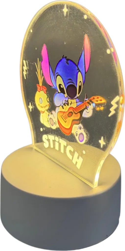 Veilleuse Stitch Guitare LED 3D - Solution Sommeil Enfant Cadeau Noël