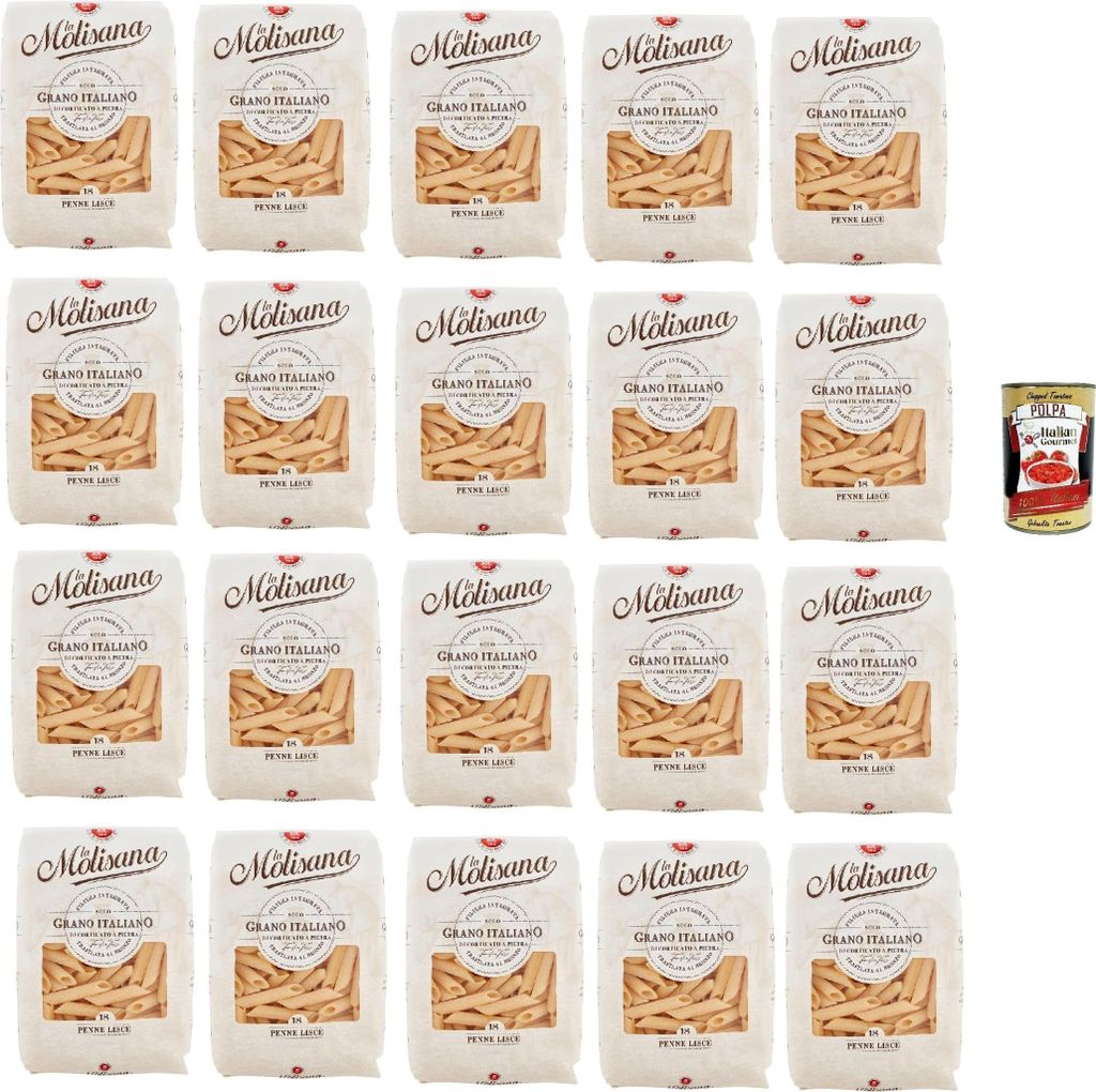 20x La Molisana Penne Lisc N. 18 Pasta Lenta Lavorazione Produktbild 