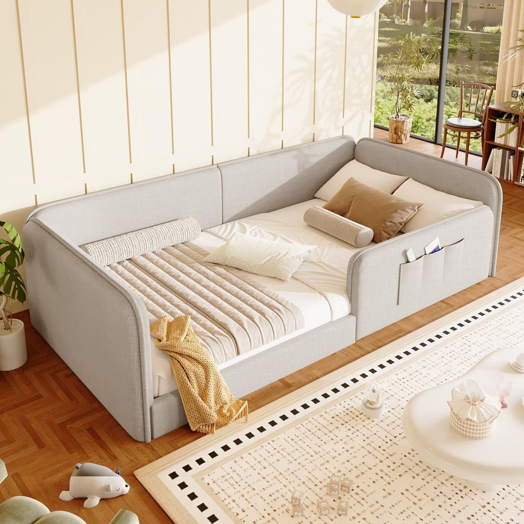 okwish Dagbed 90x200 met zijvak, kinderbed met Productafbeelding 