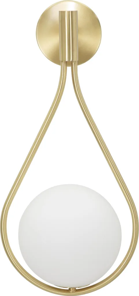 Applique Murale Dorée Glamy Ablegen 52 cm Style Art Déco Blanc Mauro