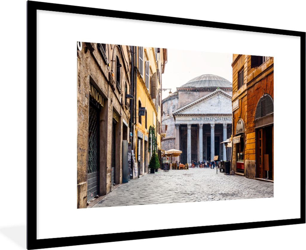 MuchoWow MuchoWow Gerahmtes Poster Italien - Rom - Bauwerke 90x60 cm - Poster mit zchwarzem Bilderrahmen - Wanddekoration - Fotos