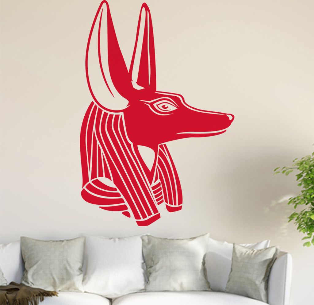 Anubis Wandtattoo in 6 Größen - Wandaufkleber Wall Sticker - Dekoration, Küche, Wohnzimmer, Schlafzimmer, Badezimmer