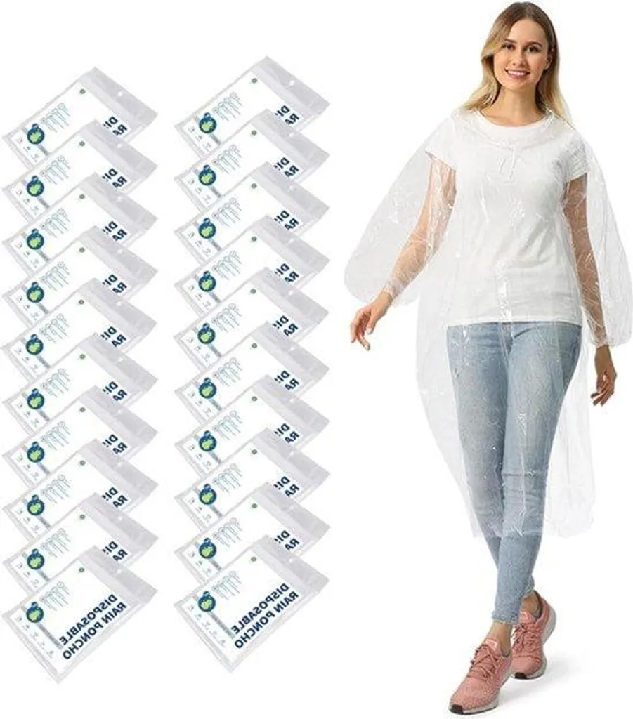 Cape de pluie transparente imperméable - Vêtement de protection léger EVA