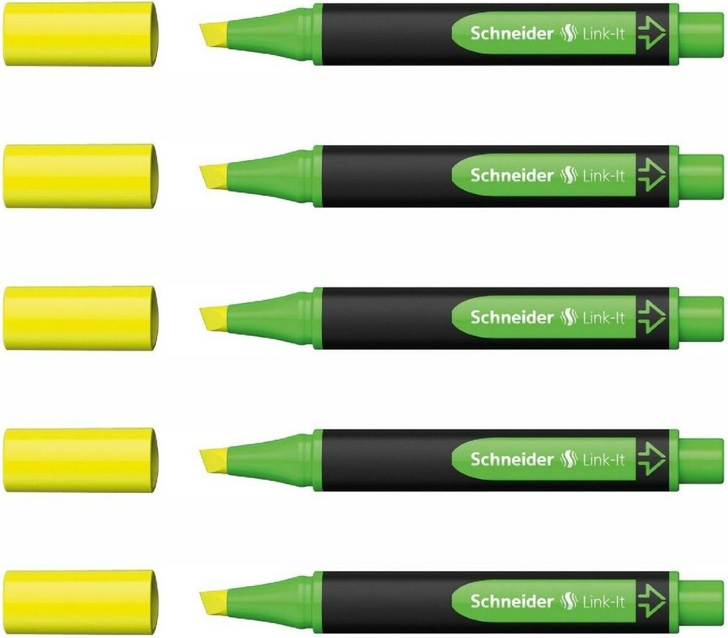 Textmarker Link-it - 5er-Set gelb
