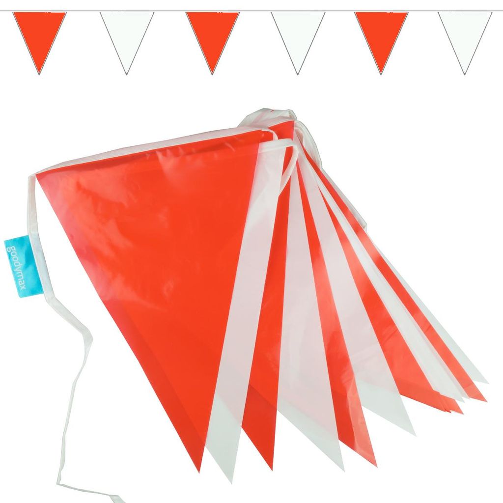 Goodymax® Wimpelkette 10 m Rot-Weiß Produktbild 
