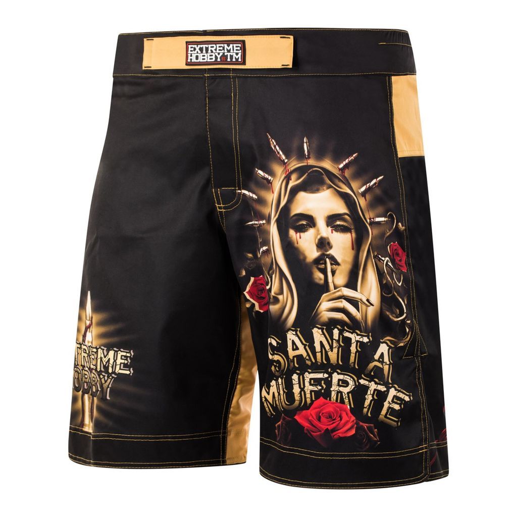 Extreme Hobby SANTA MUERTE Grappling Kurze Hosen Herren-Shorts Extremsportarten Schwarz M