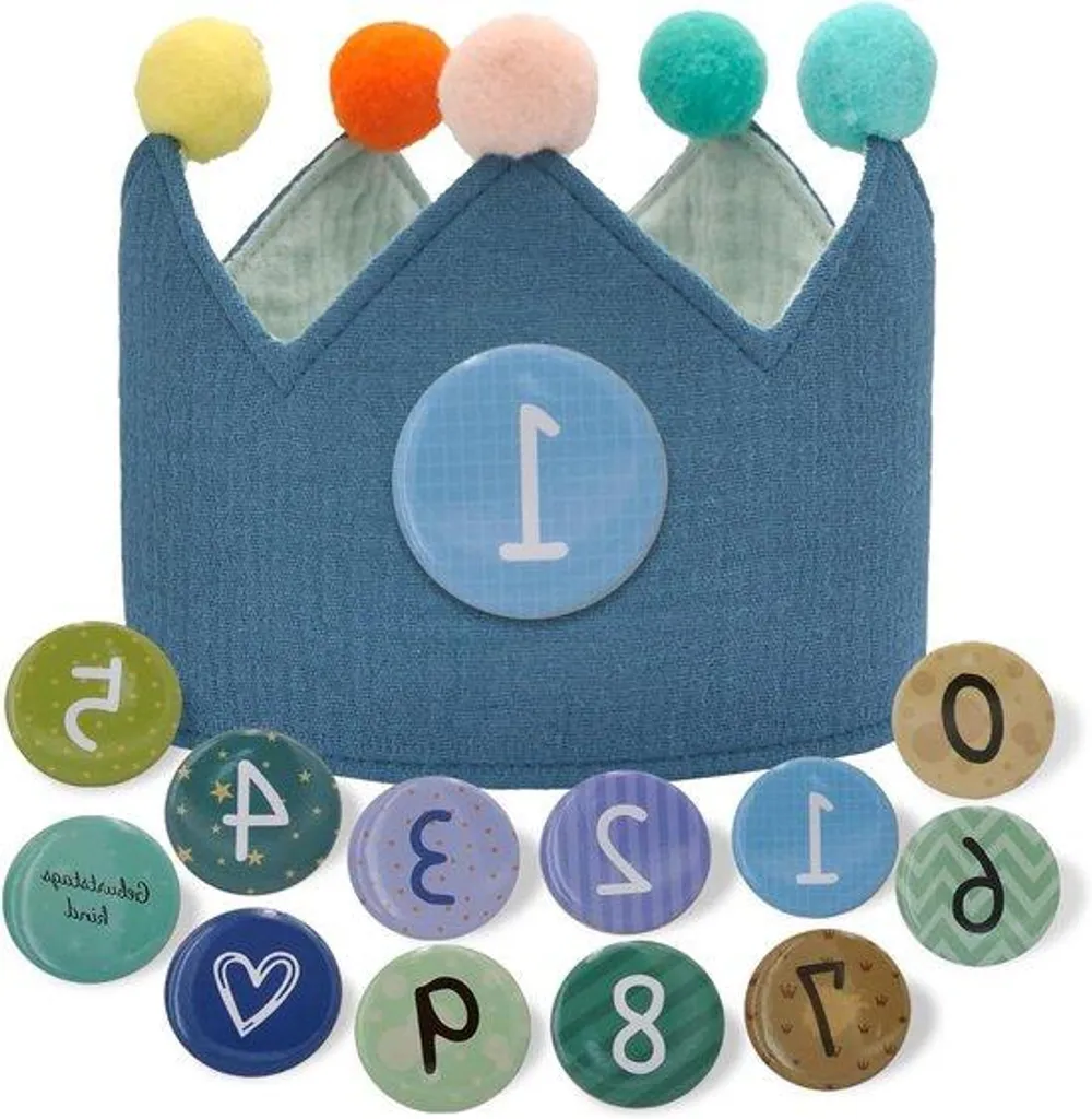Décoration anniversaire enfant modulable : guirlande tissu évolutive