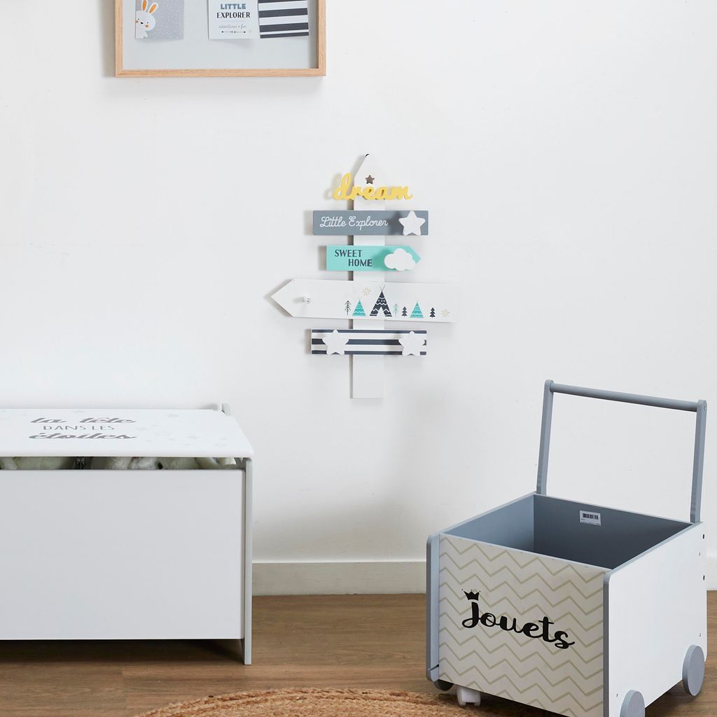 Kindergarderobe mit Wegweisern „Explorer“