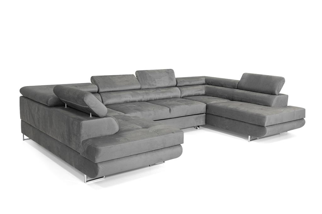 Ecksofa mit Schlaffunktion und Bettkasten PASTI U-Form, Produktbild 