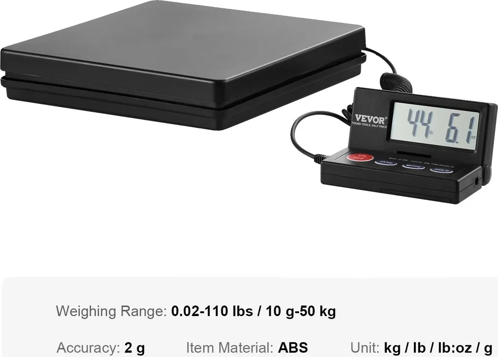 Bilancia postale, LCD ad alta risoluzione, design pieghevole, 110 libbre