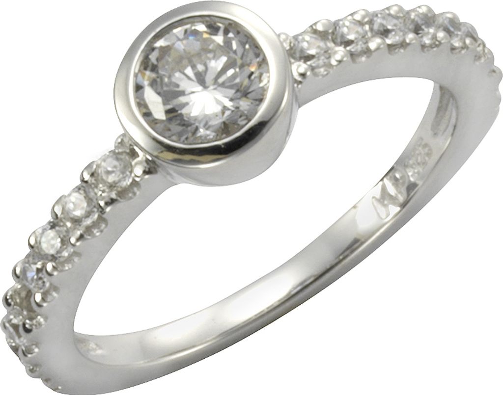 F Ring 925/- Sterling Silber weiß 052 (16,6) weiß 273270923