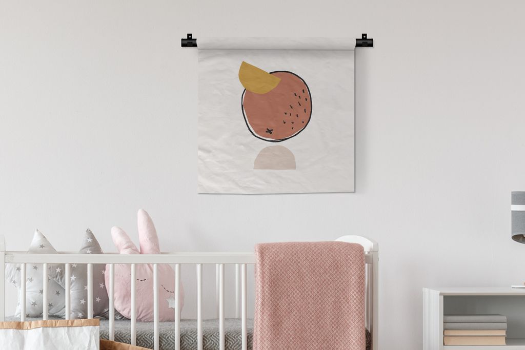 MuchoWow Wandteppich Wandbehang Sommer - Kokosnuss - Weiß 60x60 cm Tapisserie Dekoration Wandtuch - Dekorationen - Wand Decke