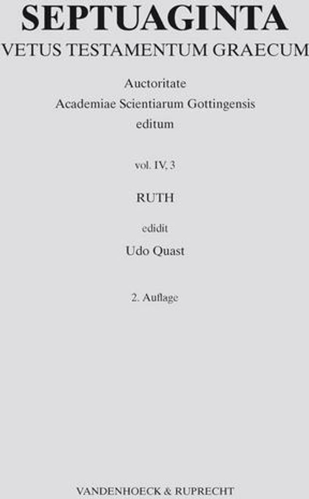 Septuaginta Bd IV: Septuaginta, Bd.4/3 : Ruth: Tl 3