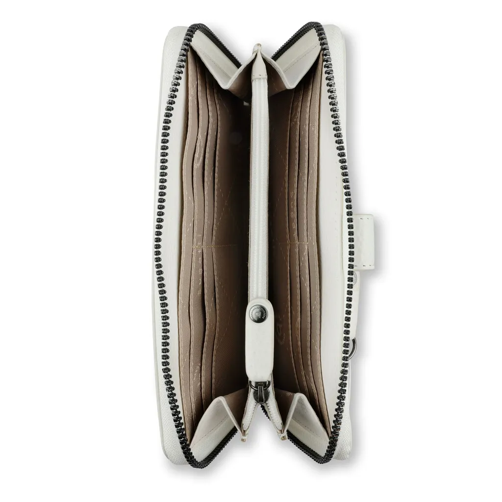 bugatti portafoglio Elsa Zip Wallet White avorio - 7