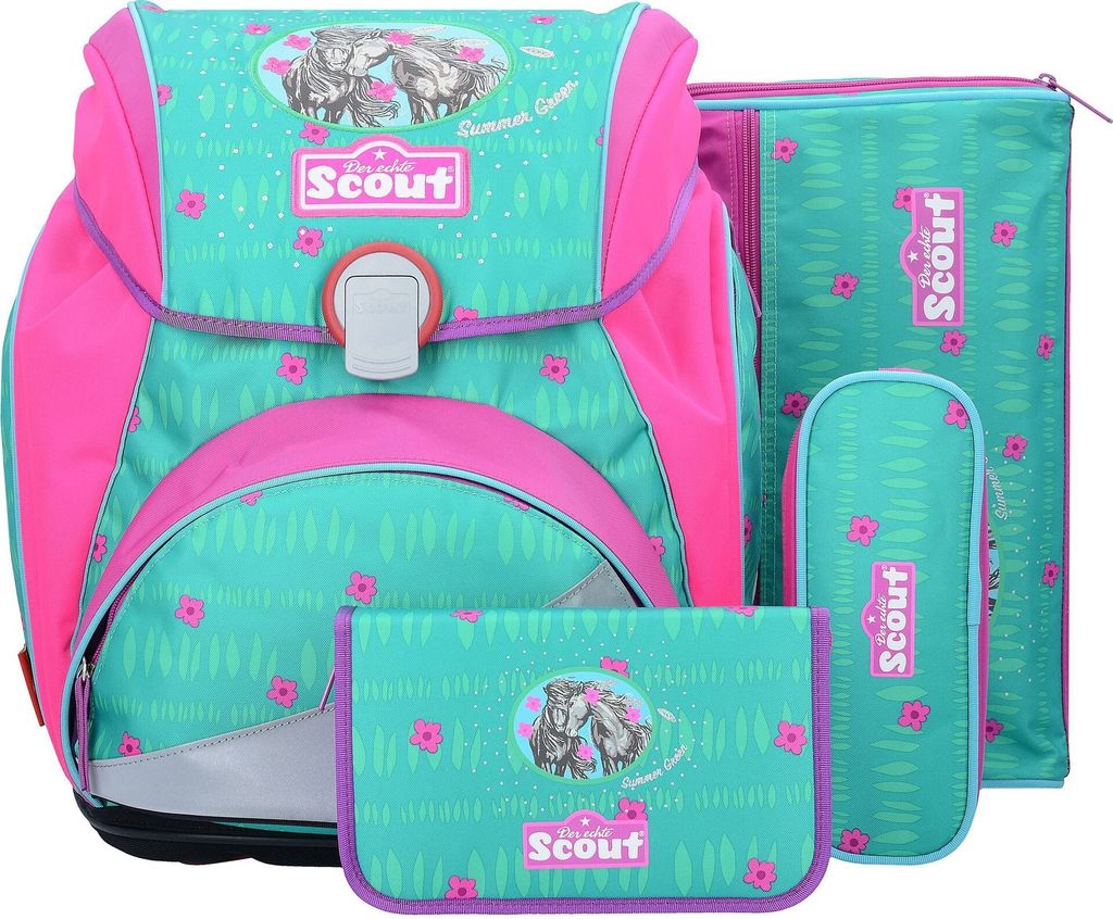 SCOUT Alpha Schulranzen Set 4 tlg. Summer Green Produktbild 