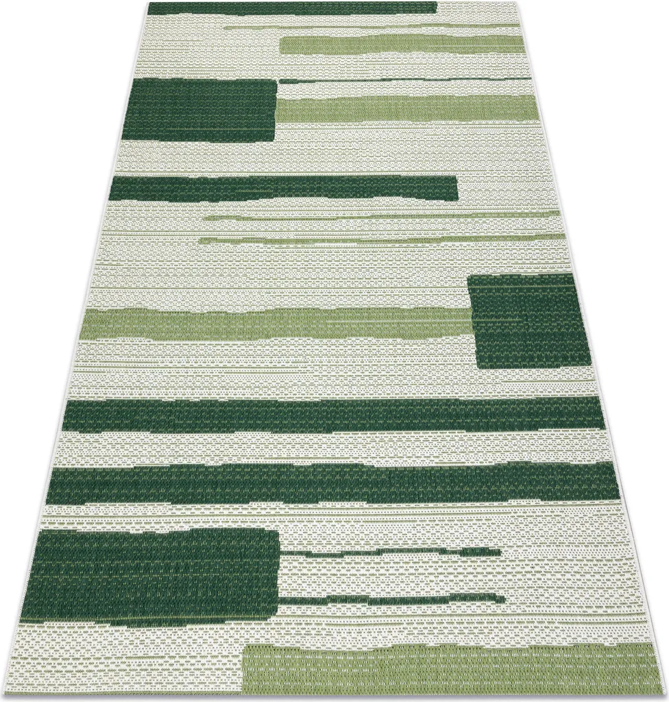 Tapis Sisal Facile d'Entretien Beige et Vert 200x290cm - Anti-Taches