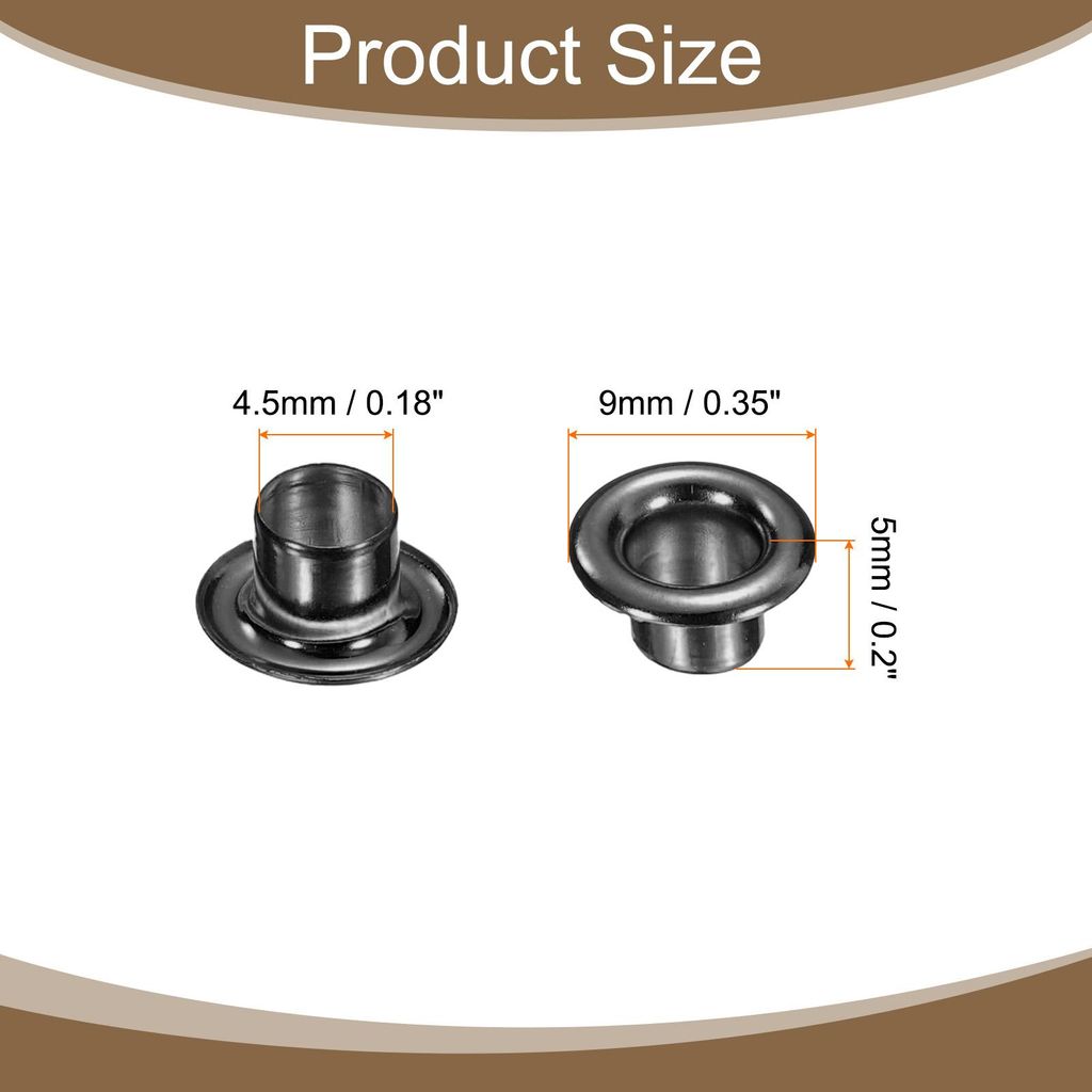 100 Stš¹ck ?sen 4,5 mm Innen-? Messing ?sen Metall?sen Rostfrei Planen?sen Grommet Kit mit Unterlegscheiben Eyelets fš¹r Banner Leder Schuhe Ha...