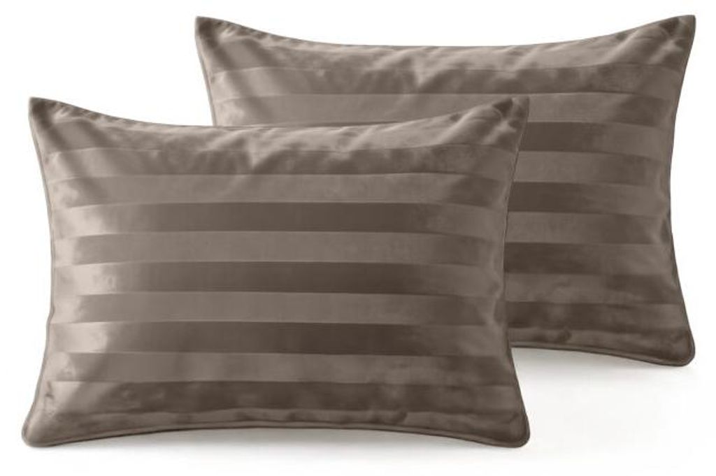 Sleeptime Hotel Samt 2pack Slopen Taupe 60 x 70 cm Produktbild 