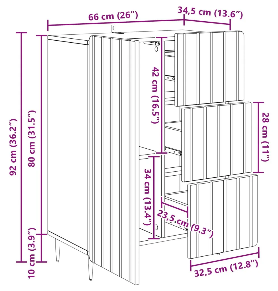 Buffet Compact Chêne Sonoma pour Optimiser l'Espace de Rangement - 7