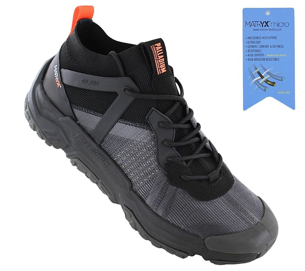PALLADIUM OFF-GRID LO MATRYX - Herren Sneakers Schuhe Schwarz 78599-008-M , EU 44 UK 9.5
