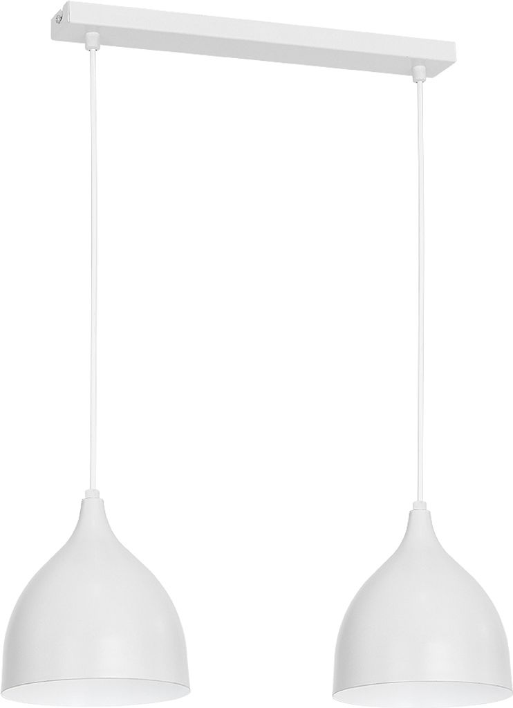 Pendelleuchte Modern "Noak Young" Grau Metall 2-flammig Hängelampe Wohnzimmer Esszimmer Esstisch