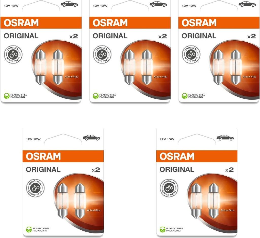 OSRAM ORIGINAL SV8.5-8 12 V/10 W 31 mm (in blocco) Immagine del prodotto 