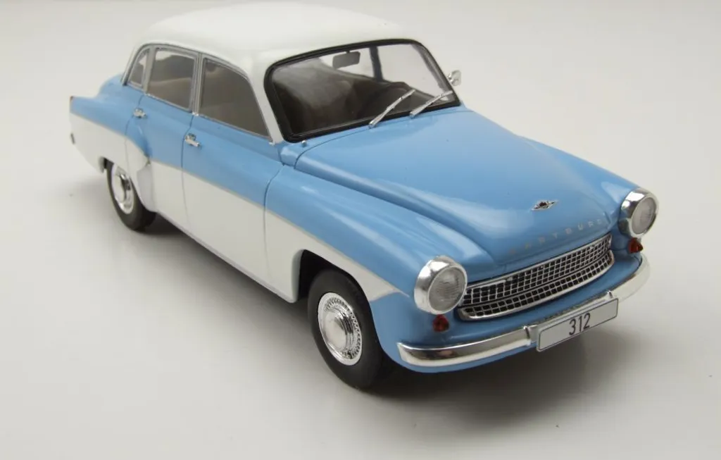 Voiture miniature Wartburg 312 1965 Whitebox 1:24 collection métal - 12