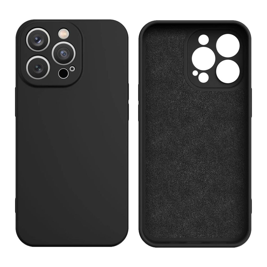 Silikonhlle fr iPhone 13 Pro Max Silikonhlle schwarz Handyhlle