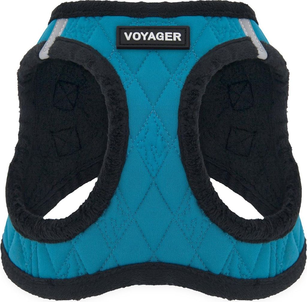 Voyager Step-In Plüsch-Hundegeschirr by Best Pet Supplies - Step-In-Westengeschirr für kleine und mittelgroße Hunde, Weicher Plüsch, Türkis, s...