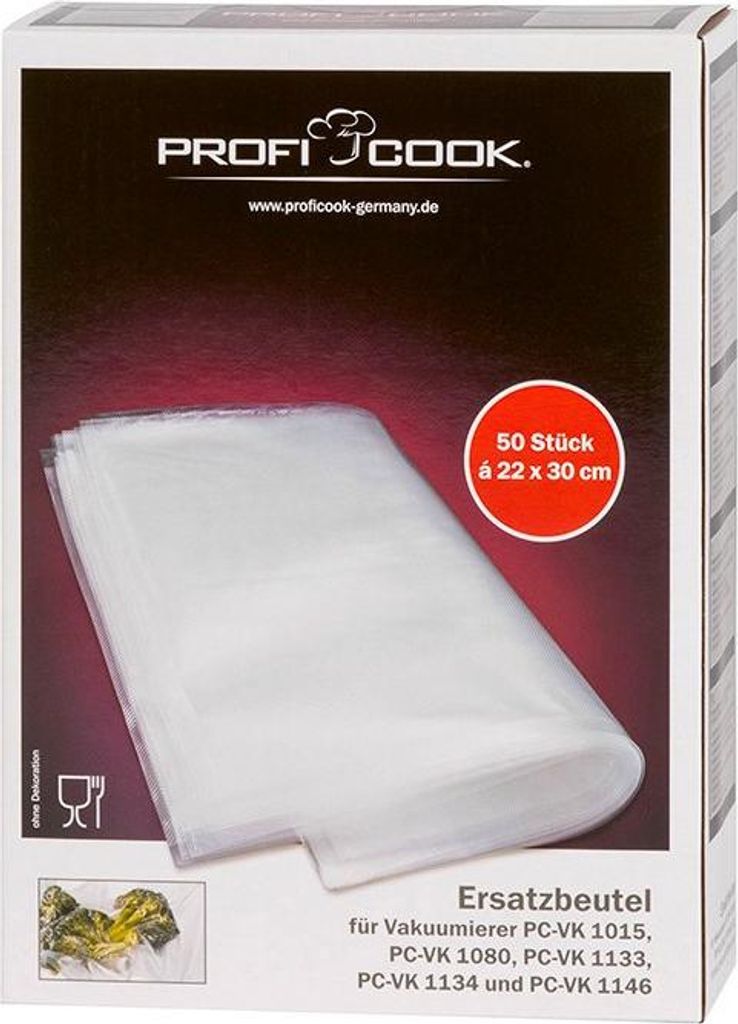 ProfiCook 8910151 Proficook Petit sac sous vide 22x30cm 50 Image du produit 