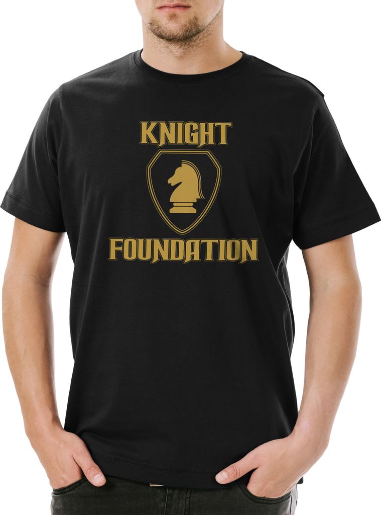 Urban Backwoods Black Knight Foundation Logo, Herren T-Shirt, Farbe: Schwarz, Größe: 2XL