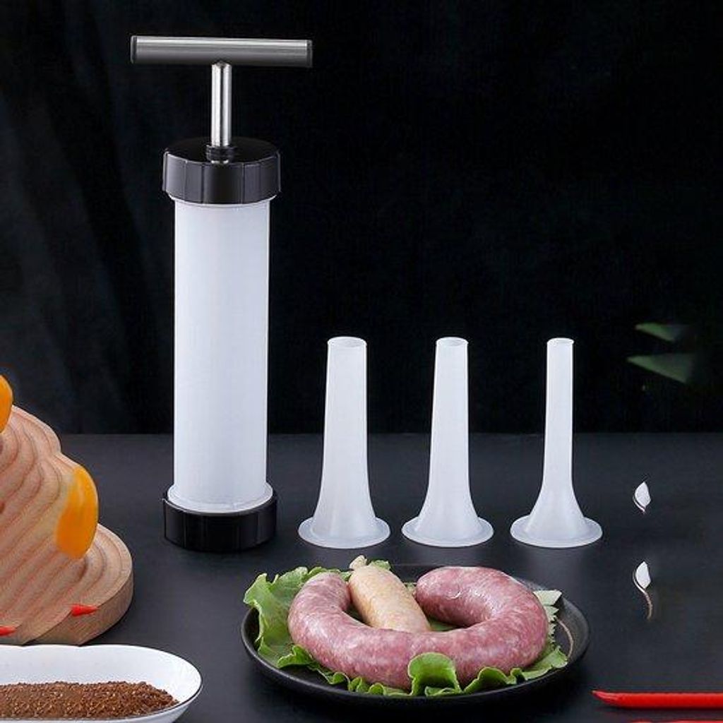 Handgefertigter Wurstfüller - Wurstmacher - inklusive 3 Wurstbeuteln - Handgefertigter Wurstfüller - Wurstherstellung