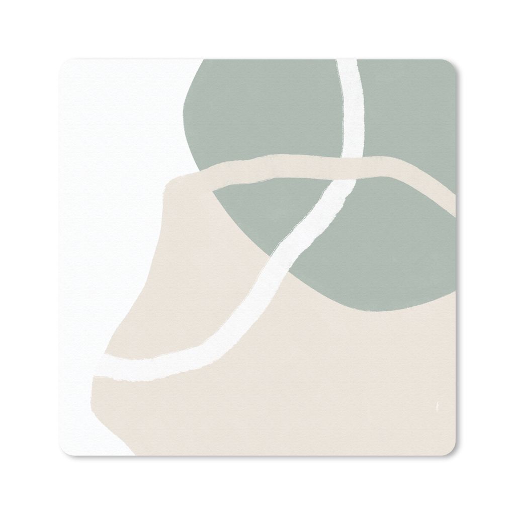 MuchoWow Mauspad Mousepad Minimalismus - Pastell - Gestaltung 20x20 cm - Mousepads - Maus Mat - Pad - Mausunterlage - Desk Mat - Bureauartikeln