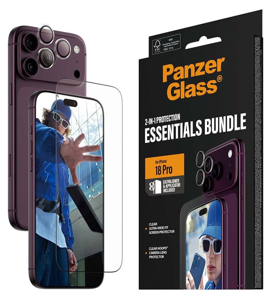 PanzerGlass® Pack Básico 2 en 1 para iPhone 18 Pro Max, Imagen del producto 