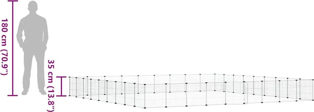 Gabbia Modulare vidaXL 36 Pezzi - Ottimizzazione Spazio Animali - 6