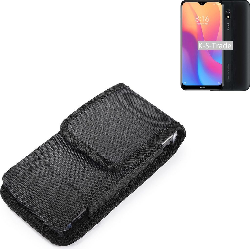 Holster Gürteltasche kompatibel mit Xiaomi redmi 8A Holster Gürtel Tasche wasserabweisend Handy Hülle Schutz Hülle Outdoor schwarz K-S-Trade