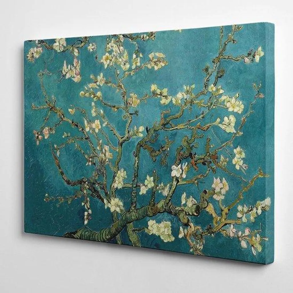 Reproduction Amandier sur Toile Encadrée 30x40 cm - Réf 296 Style Van Gogh
