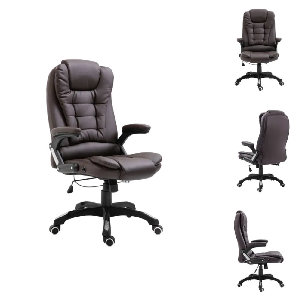 Siège de travail vidaXL marron idéal pour bureau et télétravail chic