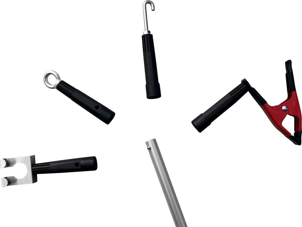 FenWi Haken, Öse & Klammer-Set als Zubehör zu FenWi Teleskopstangen - Lichterkette & Weihnachtsbeleuchtung aufhängen - Anbauteile für Teleskops...