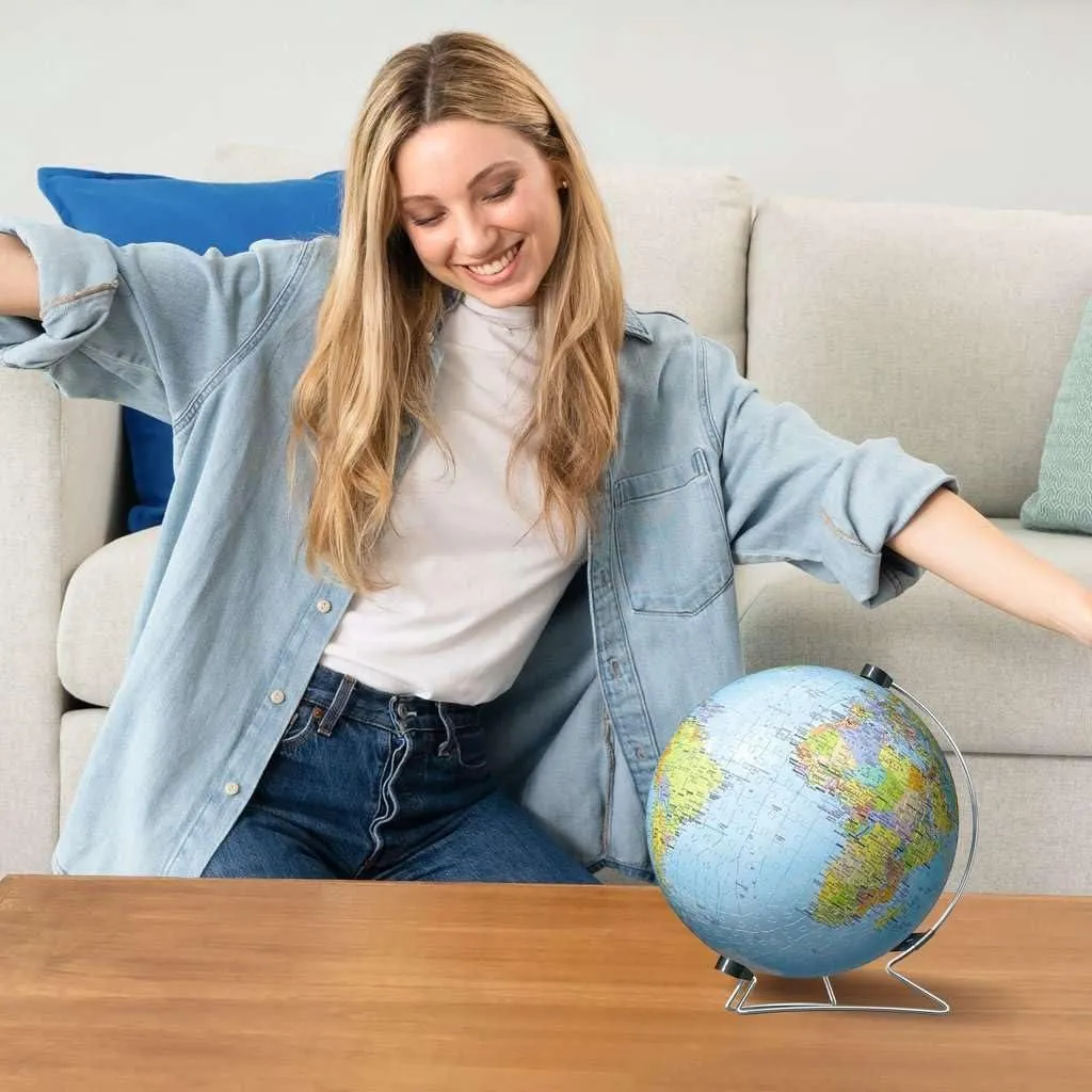 Puzzle 3D Globe Terrestre Éducatif - Maquette de la Terre avec Support - 3